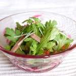 キクナ（菊菜）の中華風サラダ
